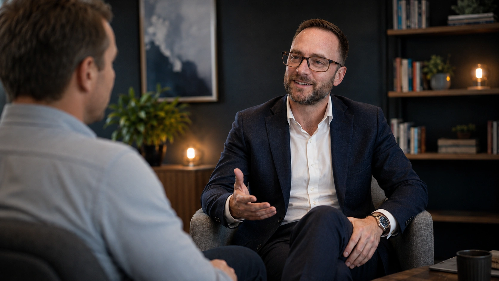Sean in a leadership coaching conversation