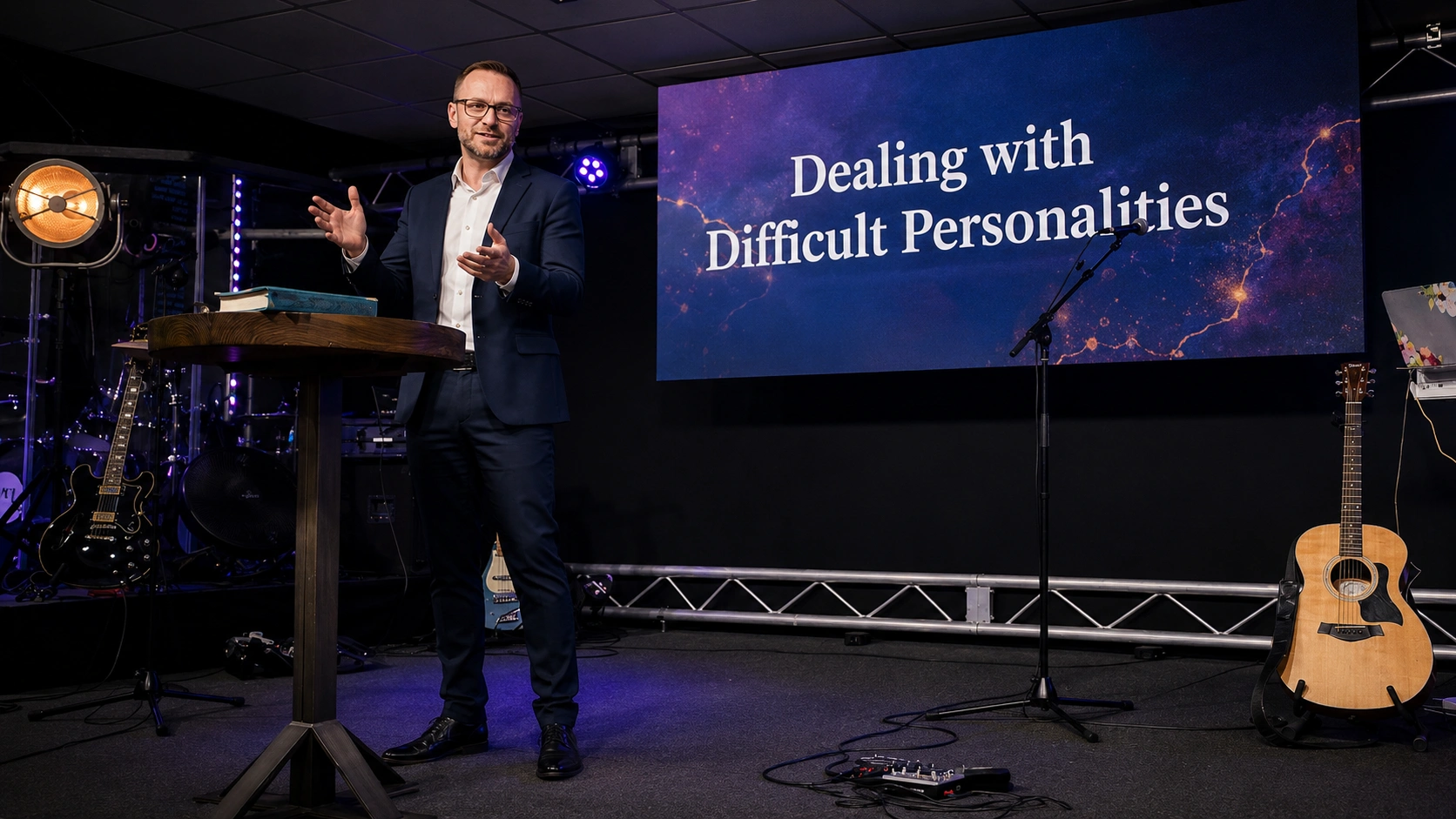Sean presenting Dealing with Difficult Personalities